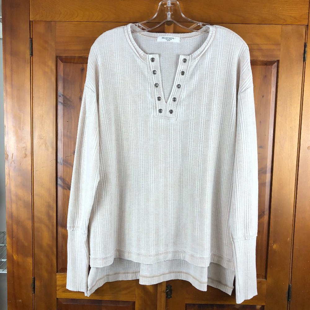 PROJECT SOCIAL T - LOS ANGELES SEAMED COZY THERMAL LONG SLEEVE TOP Layer Comfy